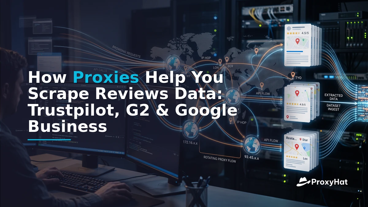 How Proxies Help You Scrape Reviews Data: Trustpilot, G2 & Google Business