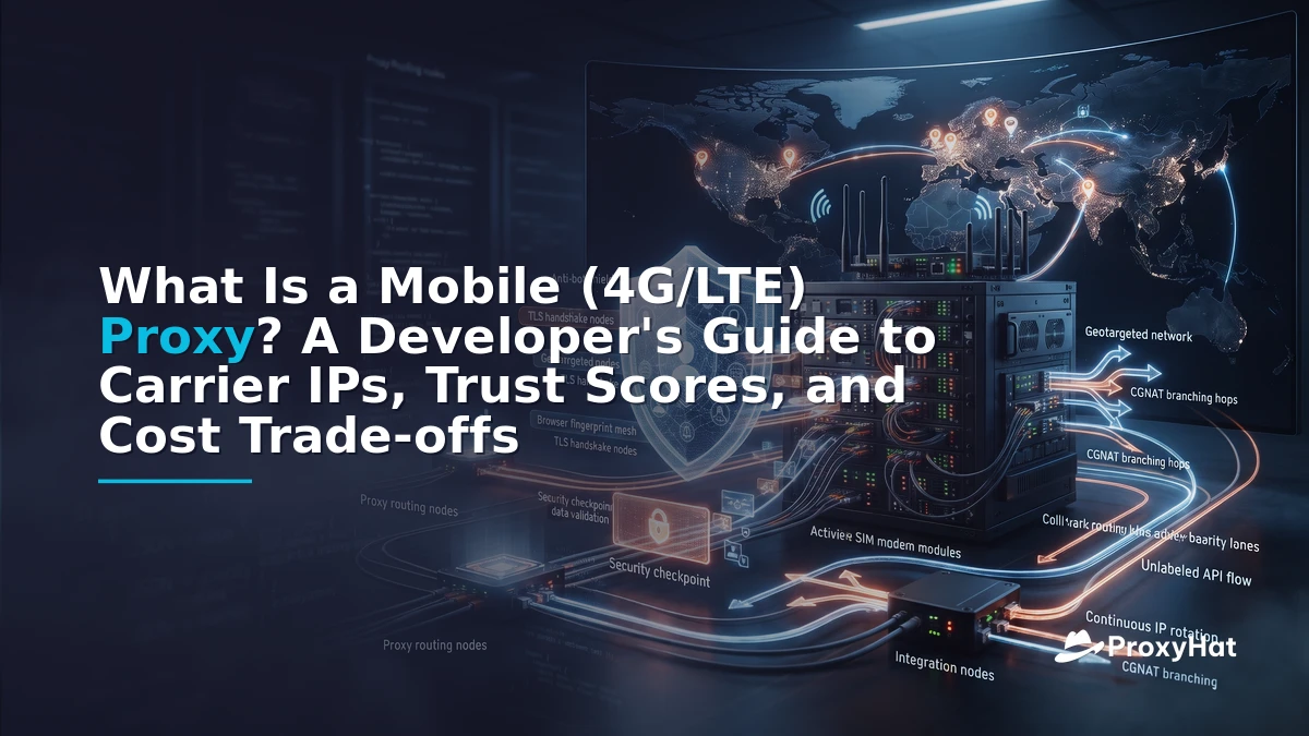 What Is a Mobile (4G/LTE) Proxy? A Developer's Guide to Carrier IPs, Trust Scores, and Cost Trade-offs