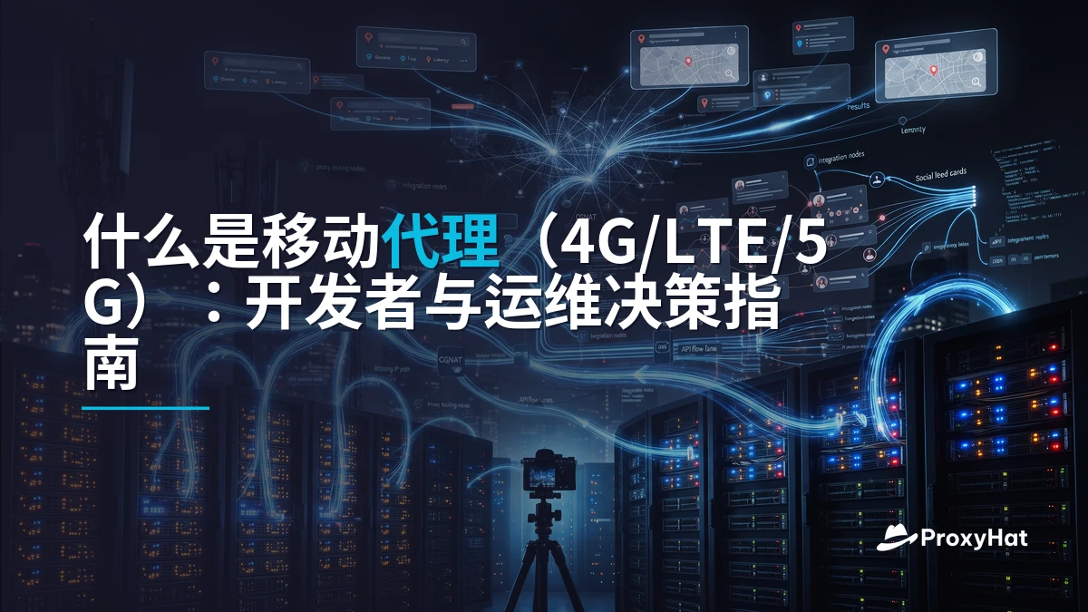 What Is a Mobile (4G/LTE) Proxy? A Developer's Guide to Carrier IP Routing