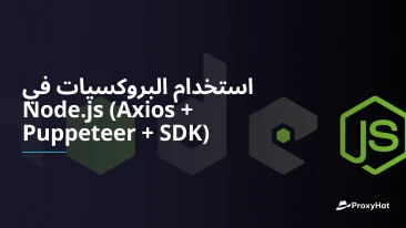 استخدام البروكسيات في Node.js (Axios + Puppeteer + SDK)