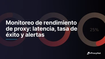 Monitoreo de rendimiento de proxy: latencia, tasa de éxito y alertas