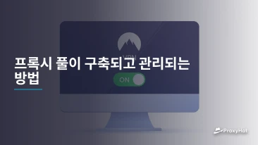 프록시 풀이 구축되고 관리되는 방법